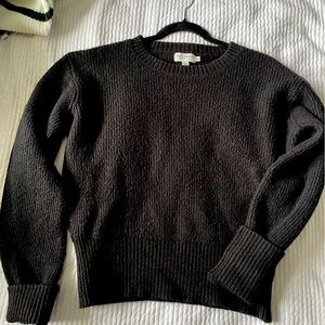 Thick Textured Crew-neck Knit Sweater